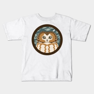 Saw whet Owl Logo Kids T-Shirt